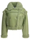 Stand Studio Kristy Faux-leather Jacket In Green