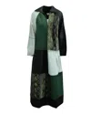 Stand Studio Gilda Paneled Leather Maxi Dress In Black Leather In Multi