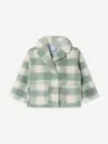 Stand Studio Check-pattern Fleece-texture Jacket In Green