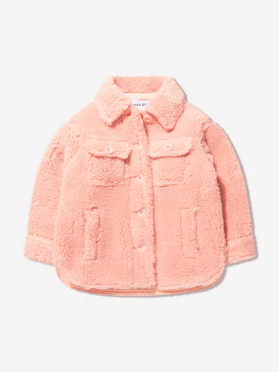 Stand Studio Kids' Girls Faux Fur Sabi Mini Jacket 8 Yrs Pink