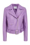 Stand Studio Esmeralda Cropped Faux Leather Biker Jacket In 75140