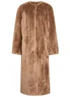 Stand Studio Gracelyn Faux Fur Coat In Brown