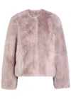 Stand Studio Halle Faux Fur Jacket In Pink