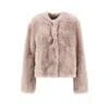 Stand Studio Halle Eco Fur Jacket In Pink