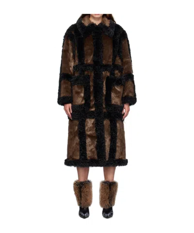 Stand Studio Hayden Bag Coat In Brown
