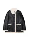Stand Studio Heather Reversible Leather Jacket In Black