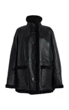 Stand Studio Heather Reversible Shearling Jacket In Brown