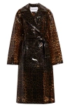 STAND STUDIO HENRIETTE LEOPARD PRINT RAINCOAT