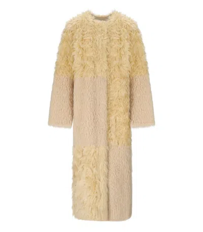 Stand Studio Hilma Cream Coat In Beige