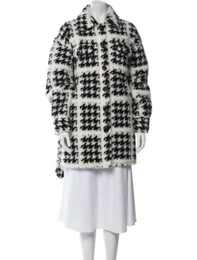 Pre-owned Stand Studio Houndstooth Print Coat In Multi
