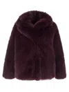 Stand Studio Plum-coloured Hunter Faux Fur In Purple