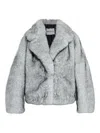 Stand Studio India Faux-fur Jacket In Gray