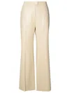 Stand Studio Ivory Polyurethane Blend Trousers In Ivory