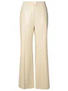 Stand Studio Ivory Polyurethane Blend Trousers In Beige