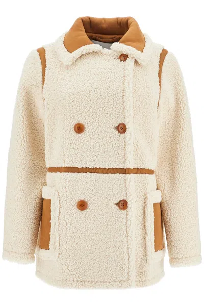 STAND STUDIO STAND STUDIO IVORY TEDDY CHLOE COAT