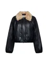 Stand Studio Black Fran Faux-leather Bomber Jacket In Black