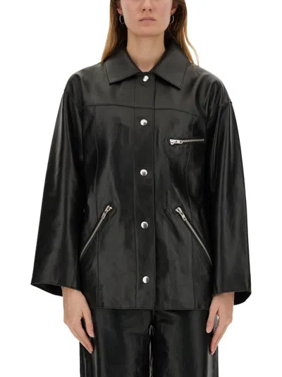 Stand Studio Black Elisia Leather Jacket