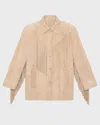 Stand Studio Jacket Estee Fringe In Neutral