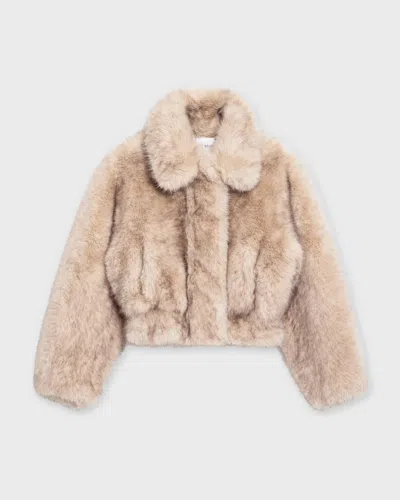 Stand Studio Jacket Lena Faux Fur In Brown