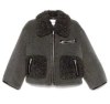 Stand Studio Womens Smoke Grey Joann Zip-pockets Relaxed-fit Faux-shearling Jacket In Grey