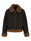Stand Studio Shearling-trimmed Faux-fur Jacket In Multi