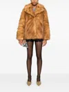 Stand Studio Women's Short Janice Coat In Faux Fur In Brown