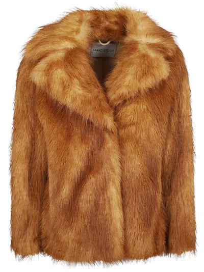 STAND STUDIO JANICE JACKET FAUX FUR RED FOX 70 CM