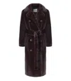 Stand Studio Jasmine Merlot Coat In Burgundy