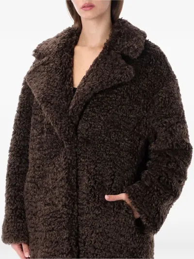 Stand Studio Jazmin Faux-shearling Coat In Brown