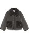 Stand Studio Womens Smoke Grey Joann Zip-pockets Relaxed-fit Faux-shearling Jacket In Grau