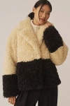Stand Studio Black & Off-white Jubel Faux-shearling Jacket In Multicolor