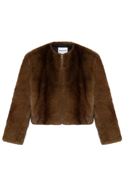 Stand Studio Brown Karly Faux-fur Jacket