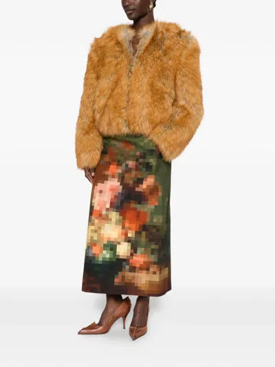 Stand Studio Karly Faux-fur Coat In Brown