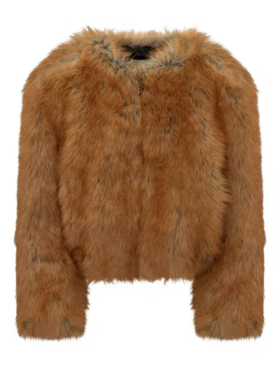 Stand Studio Karly Shearling Jacket In Neutral