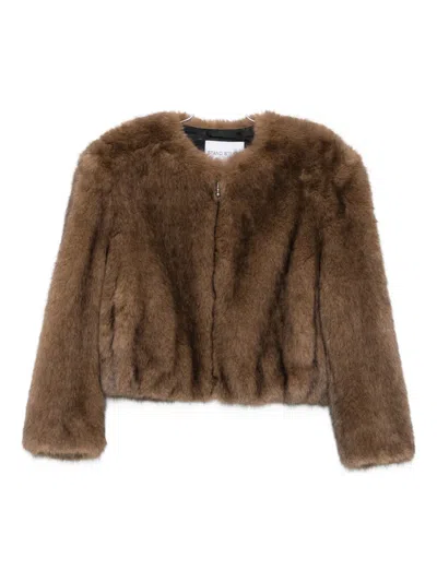 Stand Studio Karly Zip-up Jacket In Brown