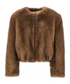 Stand Studio Karly Zip-up Jacket In Brown