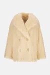 Stand Studio Katalina Faux Fur Coat In Neutral