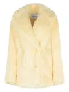 Stand Studio Kataline Faux Fur Coat In Yellow