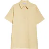 Stand Studio Kennedi Oversize Organic Cotton Jersey Polo Dress In Pina Colada