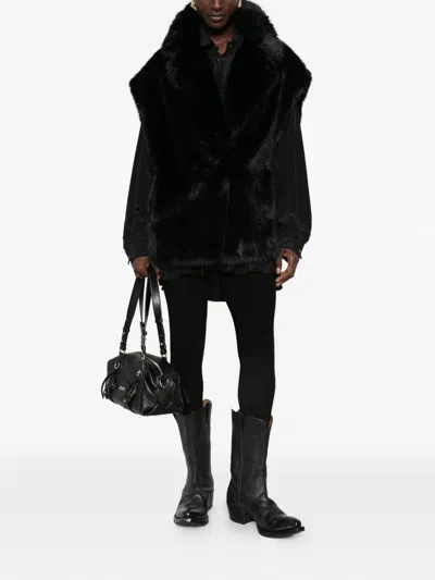 Stand Studio Kinley Faux-fur Coat In Black