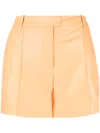 Stand Studio Tailored Shorts With Pockets And Pleats In Orange