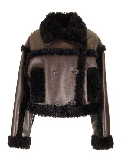 Stand Studio Kristy Faux Fur Coat In Black