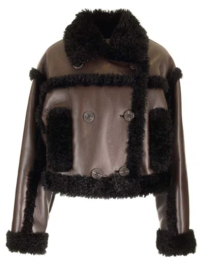 Stand Studio Kristy Faux Fur Coat In Brown