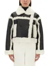 Stand Studio Shearling Trim Cropped Jacket