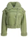 Stand Studio Kristy Faux-leather Jacket In Green