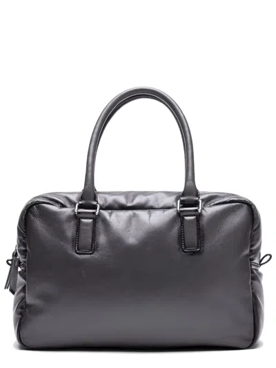 Stand Studio Lambskin Top Handle Bag With Metal Feet - W 32 X H 20.5 X D 12 Cm In Brown