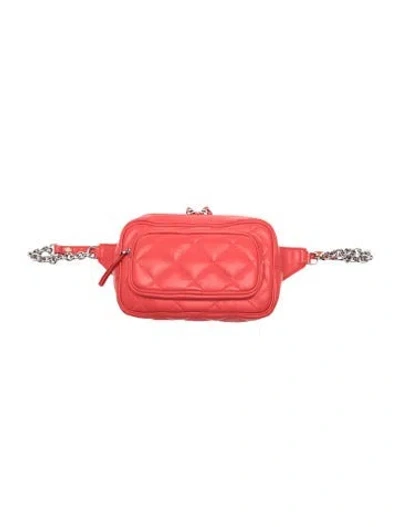 Pre-owned Stand Studio Leather Belt Bag In Red