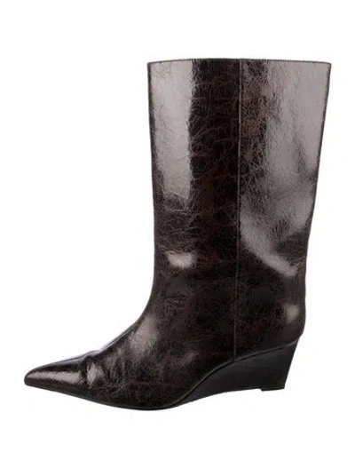 Pre-owned Stand Studio Leather Boots In Brown