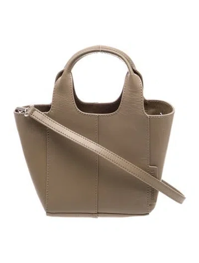 Pre-owned Stand Studio Leather Bucket Bag In Neutral