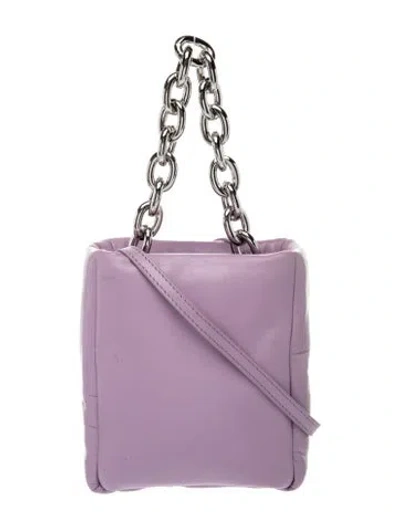 Pre-owned Stand Studio Leather Bucket Bag In Purple